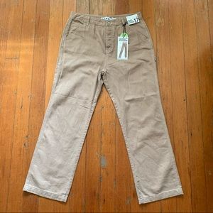 SONG High Rise Carpenter 90s Boyfriend Jeans Tan Brown Womans Size 17/ 33 NWT